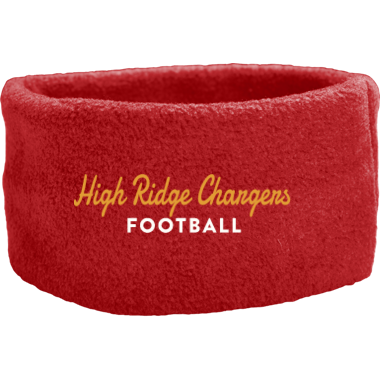 Red Football Fleece Handband